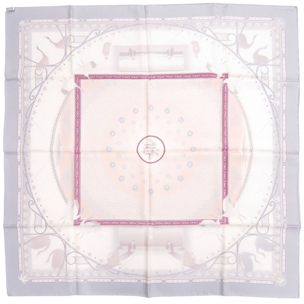 Hermes Carre 90 Era One Meeting Chaque Rencontre Est Unique Silk Gray Scarf — view 3