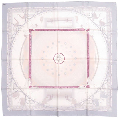 Hermes Carre 90 Era One Meeting Chaque Rencontre Est Unique Silk Gray Scarf — view 3