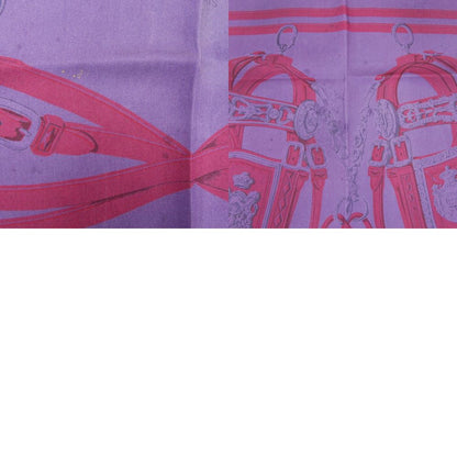 Hermes Carre 90 Brides de Gala Brid Silk Purple Scarf — view 4