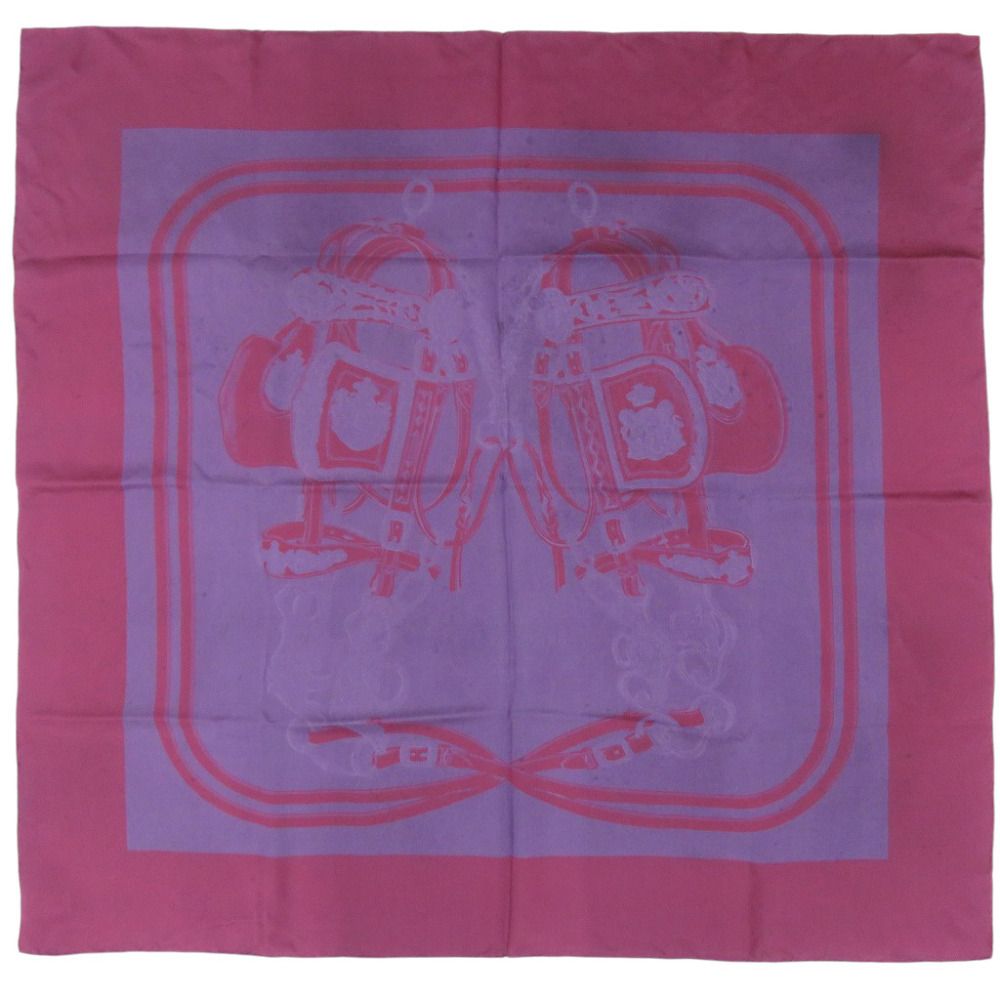 Hermes Carre 90 Brides de Gala Brid Silk Purple Scarf — view 2