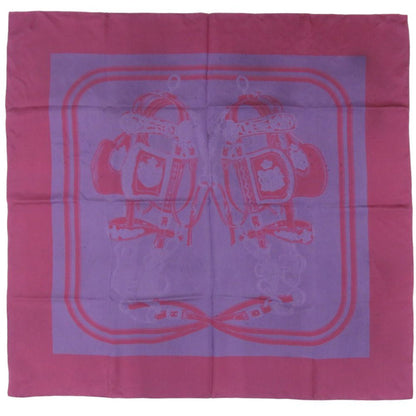 Hermes Carre 90 Brides de Gala Brid Silk Purple Scarf — view 2
