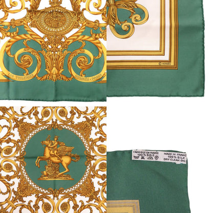 Hermes Carre Tuileries Chuiroulis Park Silk Green Scarf — view 3