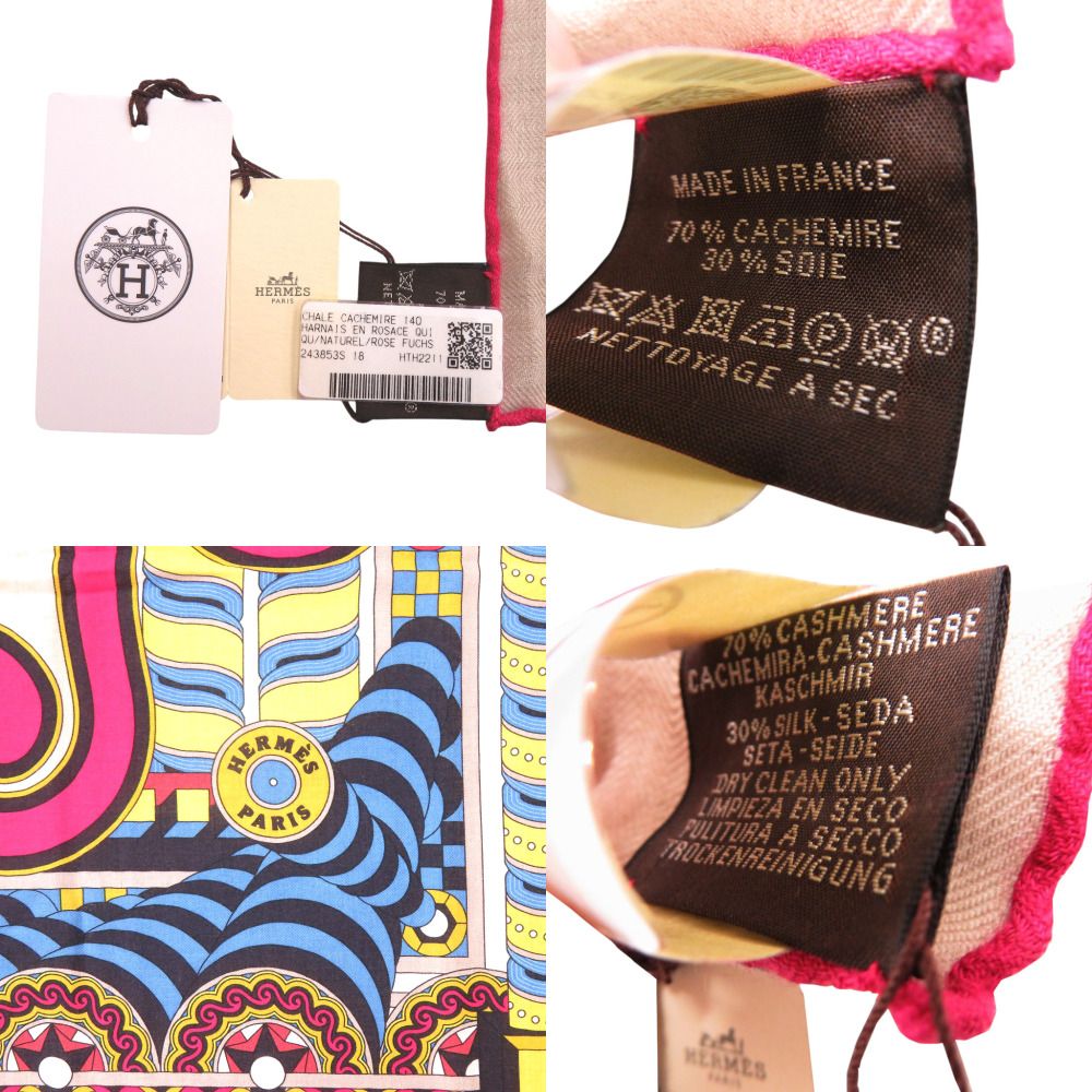 Hermes Carre 140 Geant Harness Rose Window Harnais en Rosace Cashmere Silk — view 4
