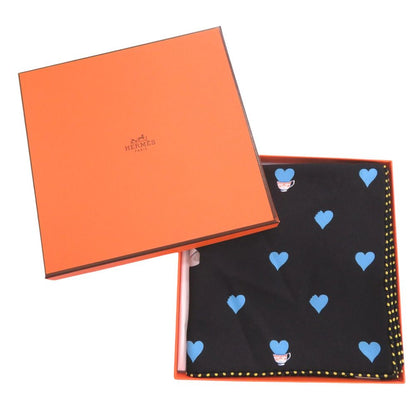 Hermes Carre 70 Tea Time Silk Black Scarf — view 2