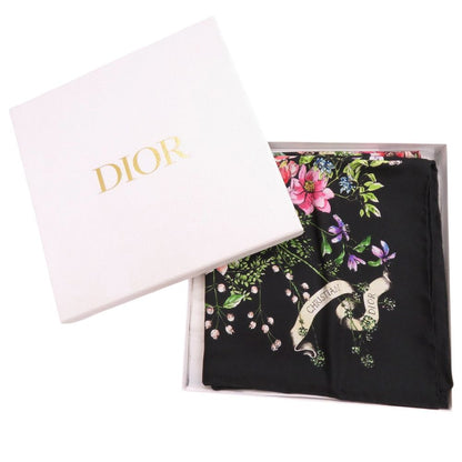 Dior D Constellation Silk Black Square Scarf — view 2