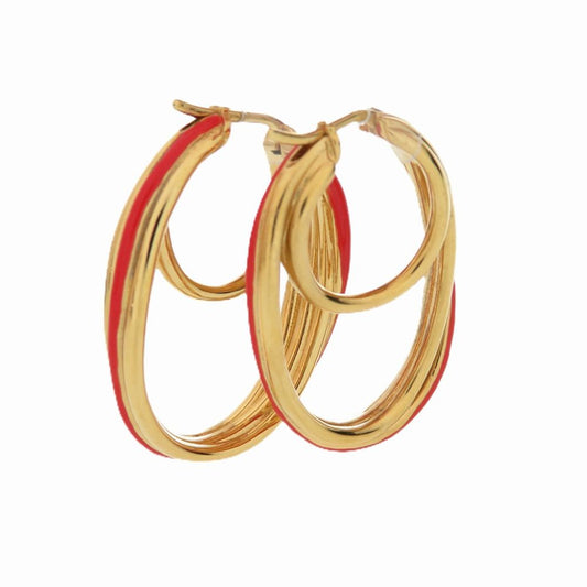 Celine Hoop Earrings Metal Gold