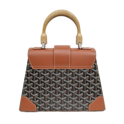 Goyard Saigon PM Brown Leather Handbag — view 2
