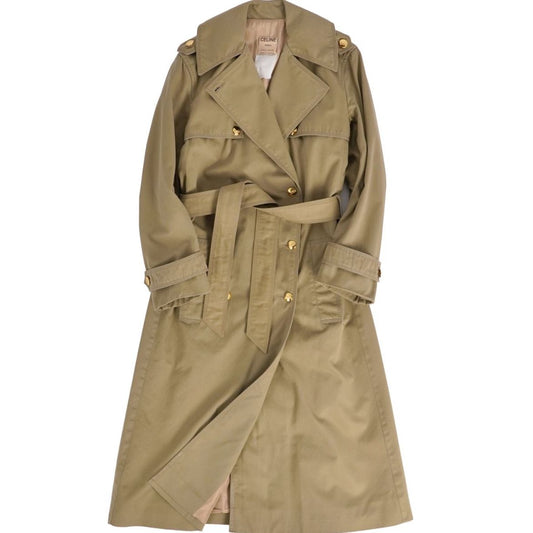 Celine Vintage Coat Trench Gold Button