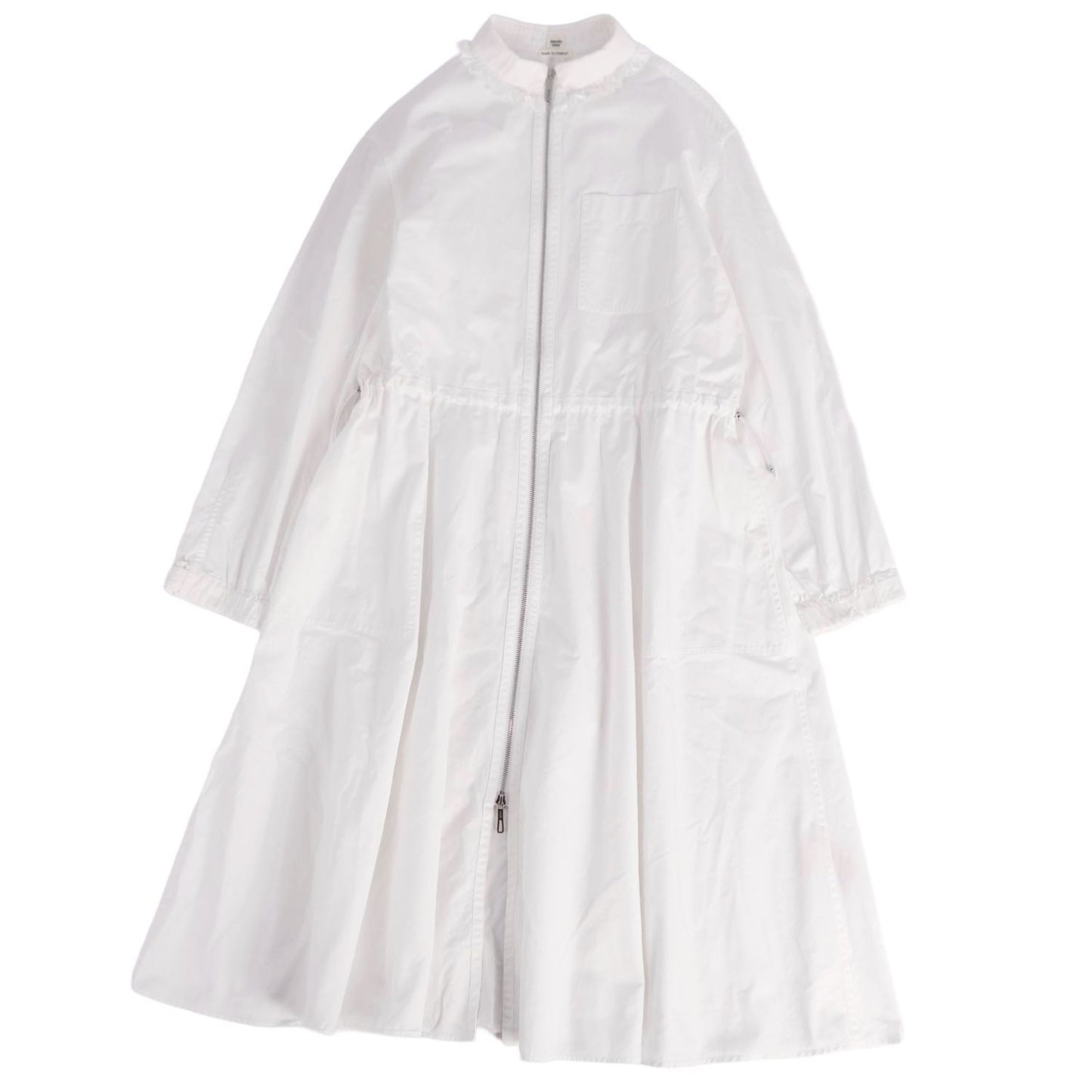 Hermes Dress Shirtdress White