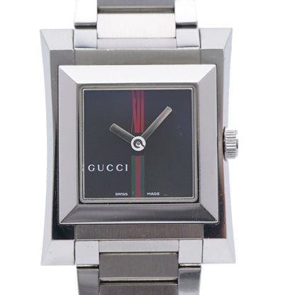 Gucci Square Watch Stainless Steel Black Dial