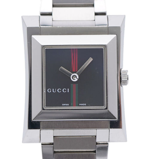 Gucci Square Watch Stainless Steel Black Dial
