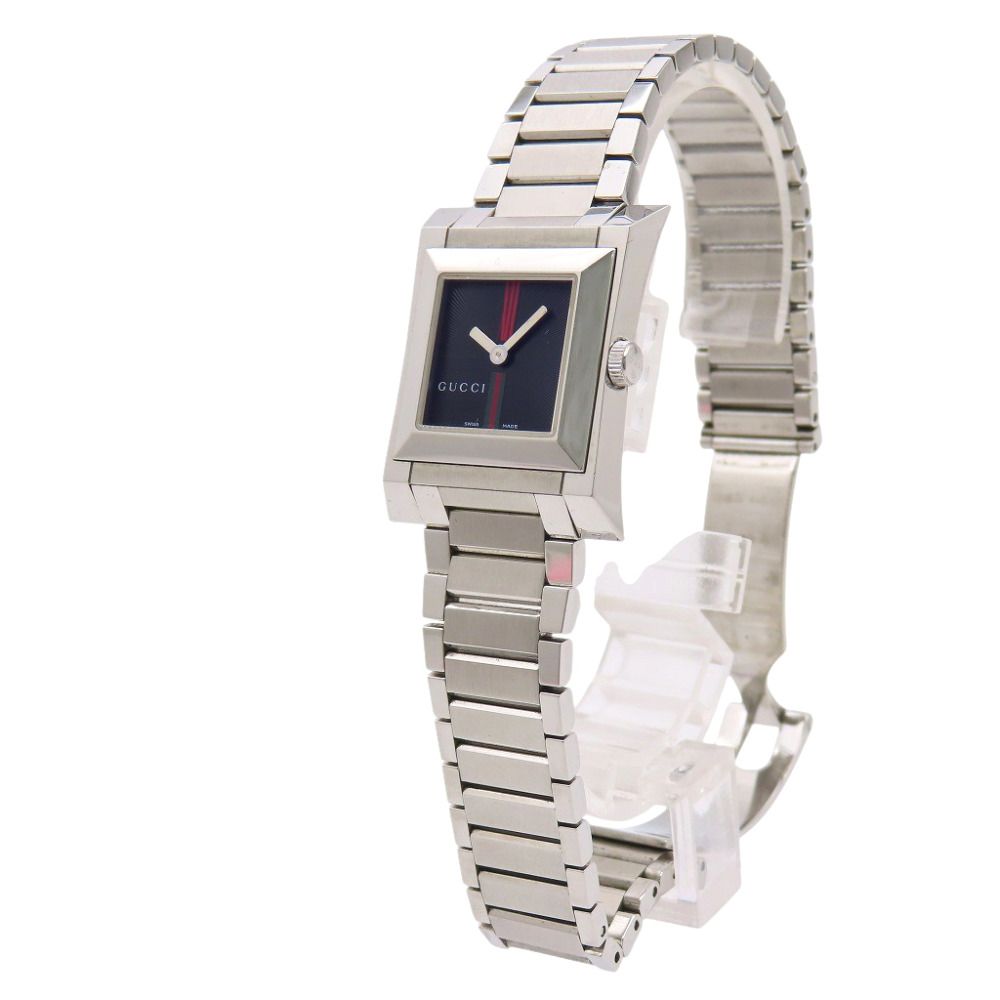 Gucci Square Watch Stainless Steel Black Dial — view 3