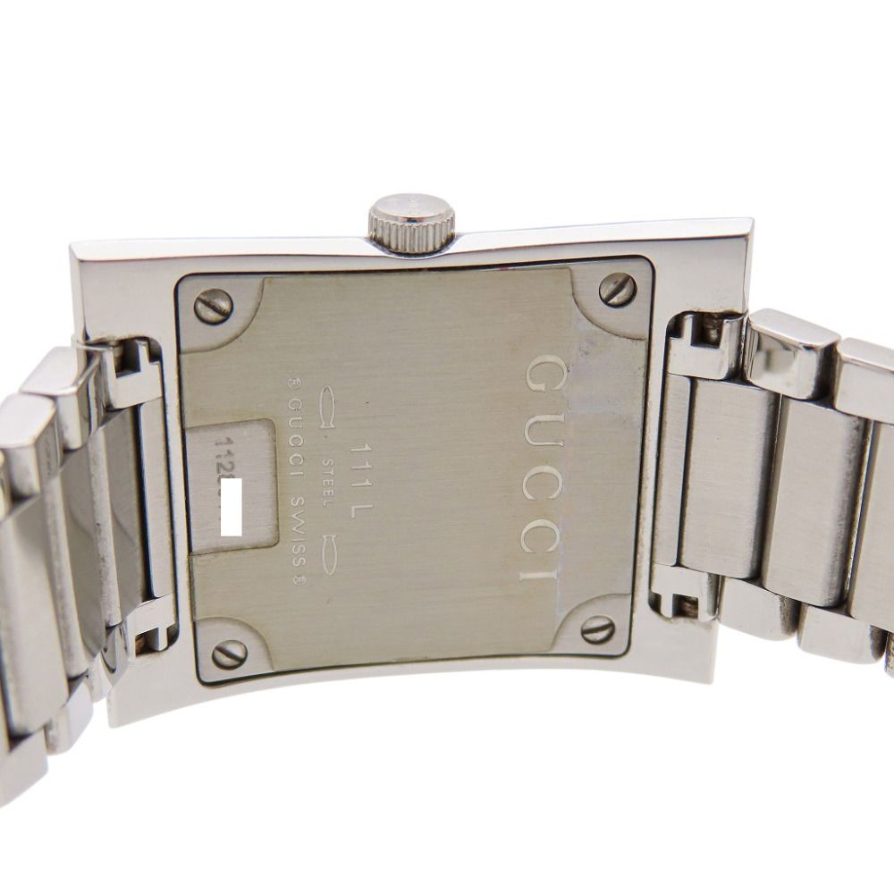 Gucci Square Watch Stainless Steel Black Dial — view 6