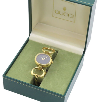 Gucci Quartz Watch Stainless Steel Black Gold Dial — view 2