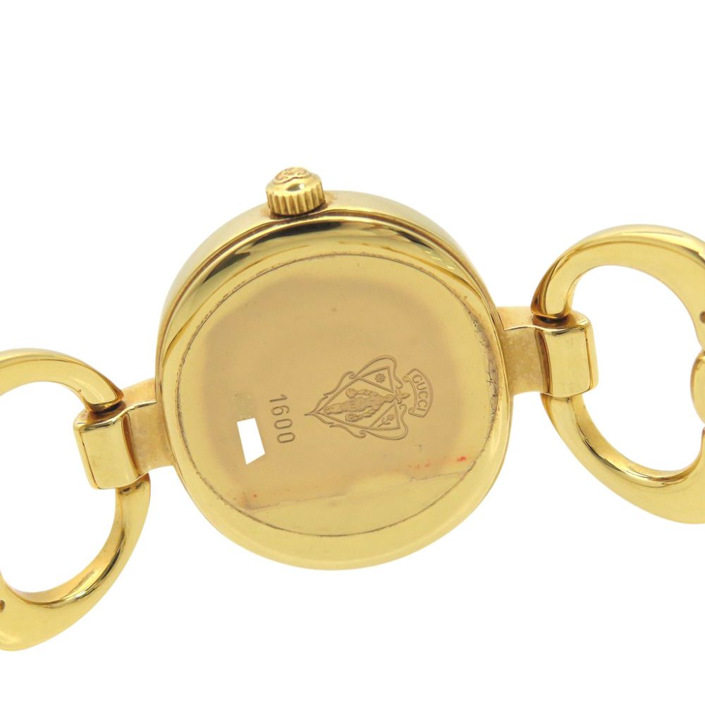 Gucci Quartz Watch Stainless Steel Black Gold Dial — view 6