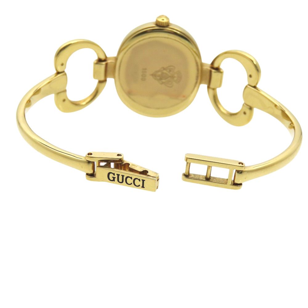 Gucci Quartz Watch Stainless Steel Black Gold Dial — view 5
