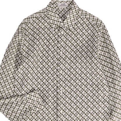 Hermes Shirt Long Pickpocket Long Sleeve Series Button Linen — view 2