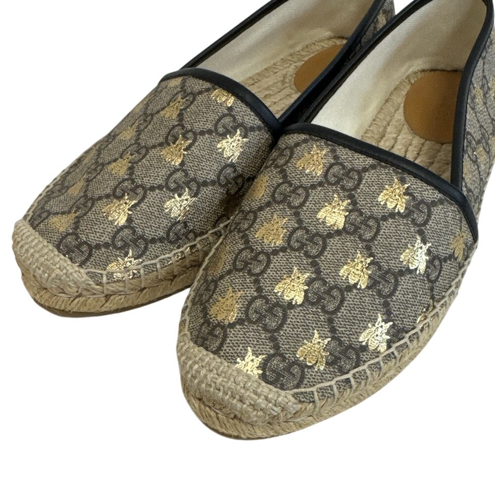 Gucci Espadrilles Sneakers Flat Shoes GG Supreme Bee Slippers — view 3