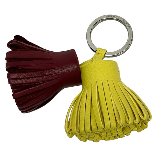 Hermes Key Holder Carmen Unodos Dark Yellow Bordeaux