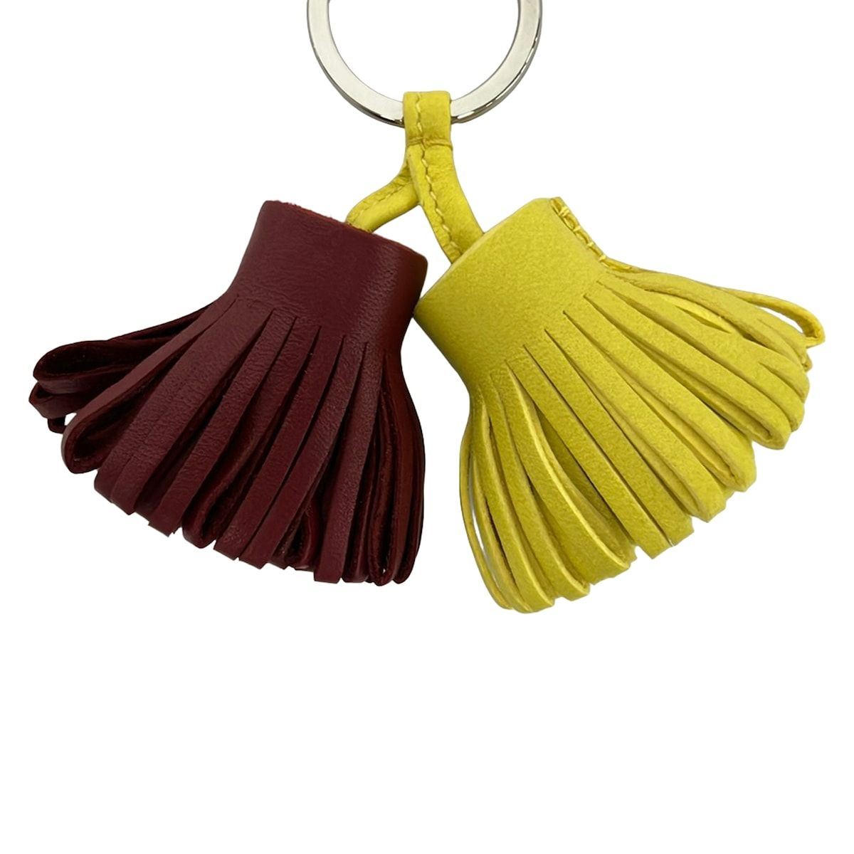Hermes Key Holder Carmen Unodos Dark Yellow Bordeaux — view 4