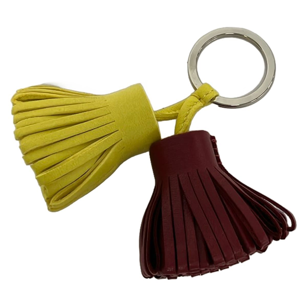 Hermes Key Holder Carmen Unodos Dark Yellow Bordeaux — view 2