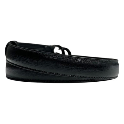 Gucci Belt Double Slim Leather Logo Black — view 2