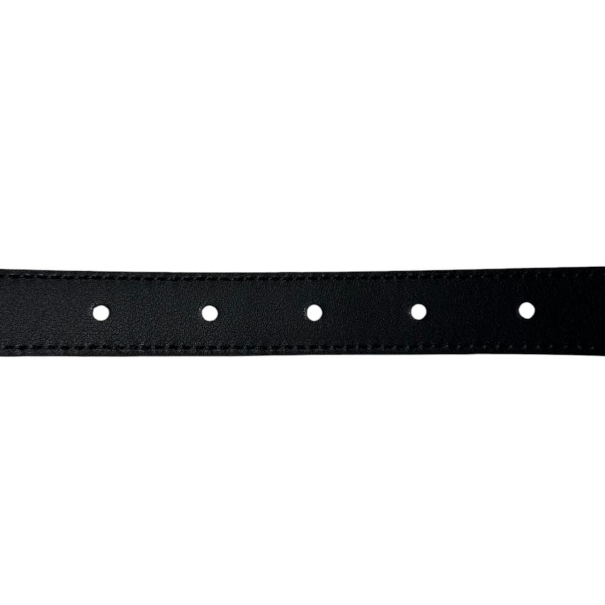 Gucci Belt Double Slim Leather Logo Black — view 7