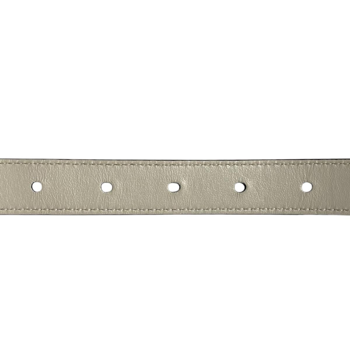 Gucci Belt GG Emblem Slim Leather Logo Black Gold — view 7
