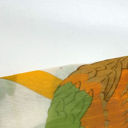 Hermes Shawl Parrot Print Cotton Red Scarf — view 8