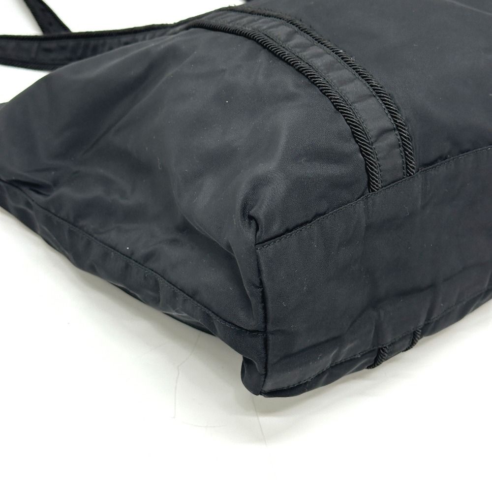 Prada Tote Bag Embroidery Logo Nylon Black — view 4