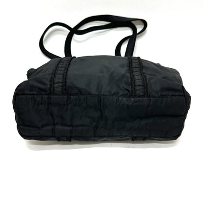 Prada Tote Bag Embroidery Logo Nylon Black — view 2