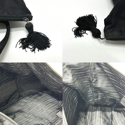 Prada Tote Bag Embroidery Logo Nylon Black — view 7