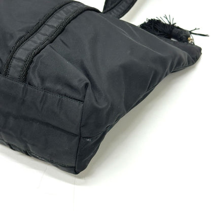 Prada Tote Bag Embroidery Logo Nylon Black — view 3