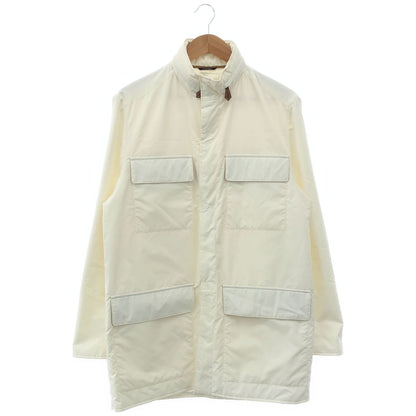 Hermes White Nylon Multi Pocket Jacket 48