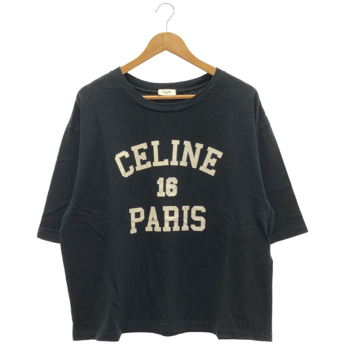Celine Eddie Era Black White Cotton Kuru Neck T-Shirt XL