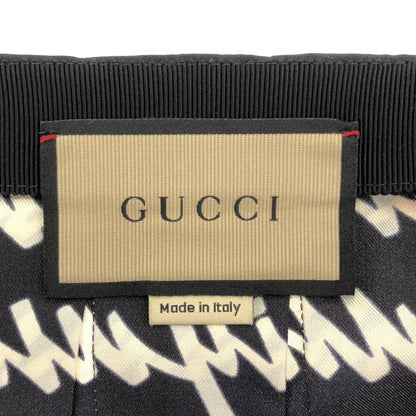 Gucci Black Silk 100 Script Print Skirt 38 — view 5