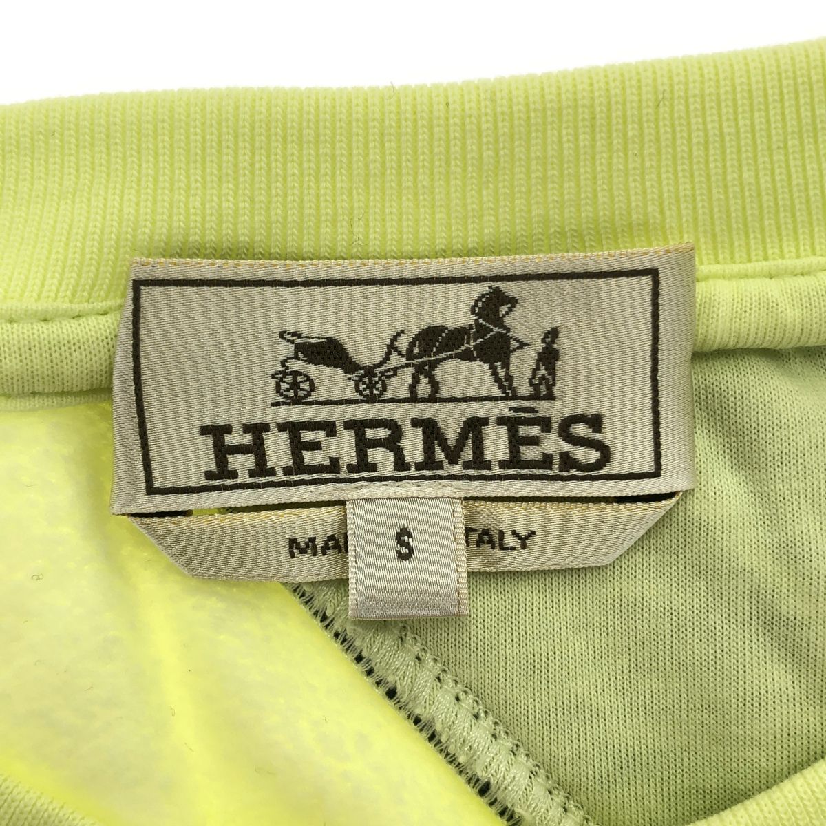 Hermes Yellow Short Sleeve Sweatshirt — view 4