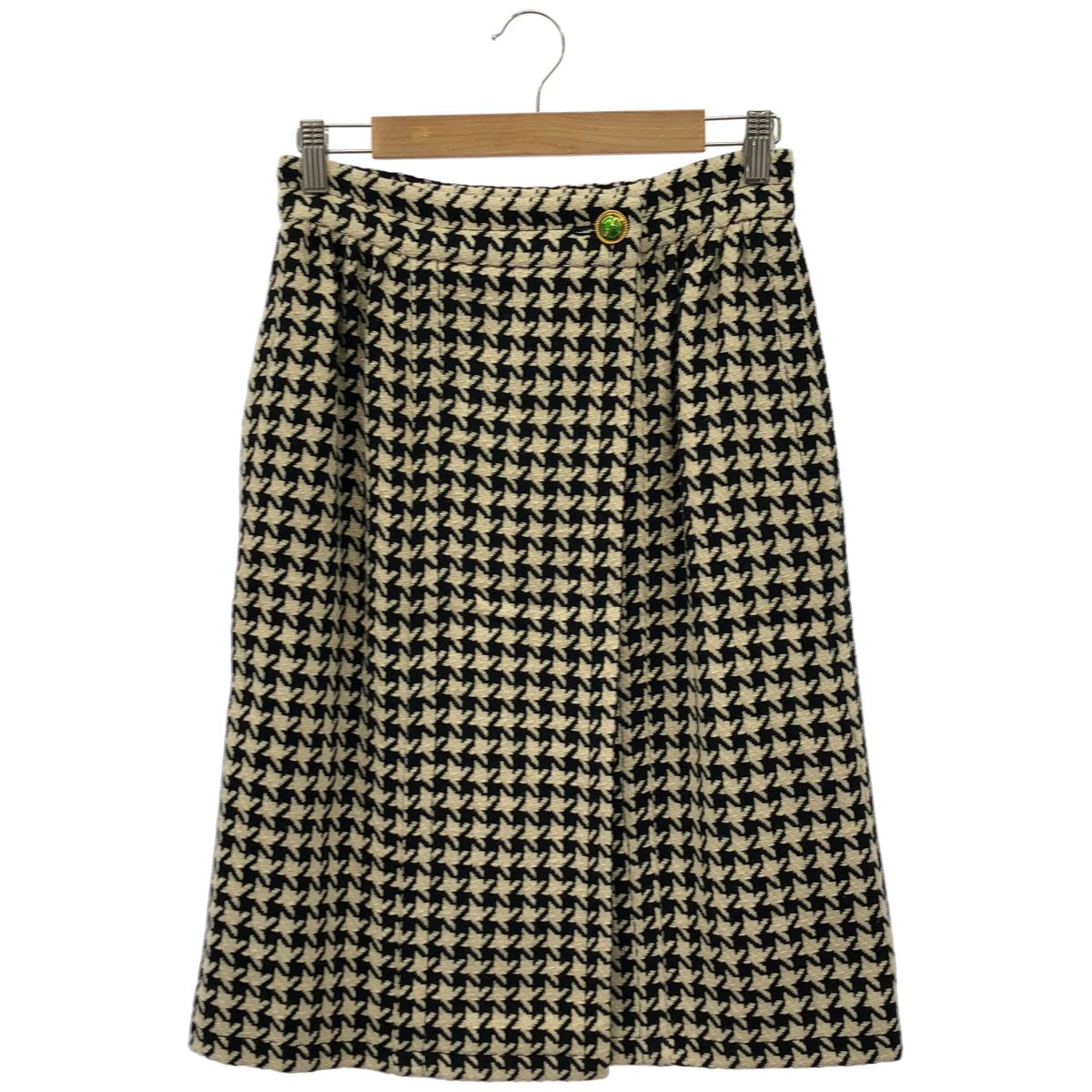 Gucci 19 White Black le Hound Toe Slap Skirt 40