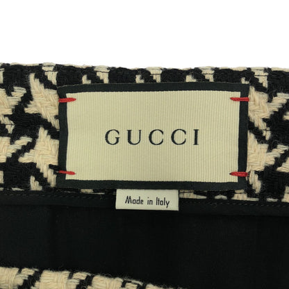 Gucci 19 White Black le Hound Toe Slap Skirt 40 — view 5