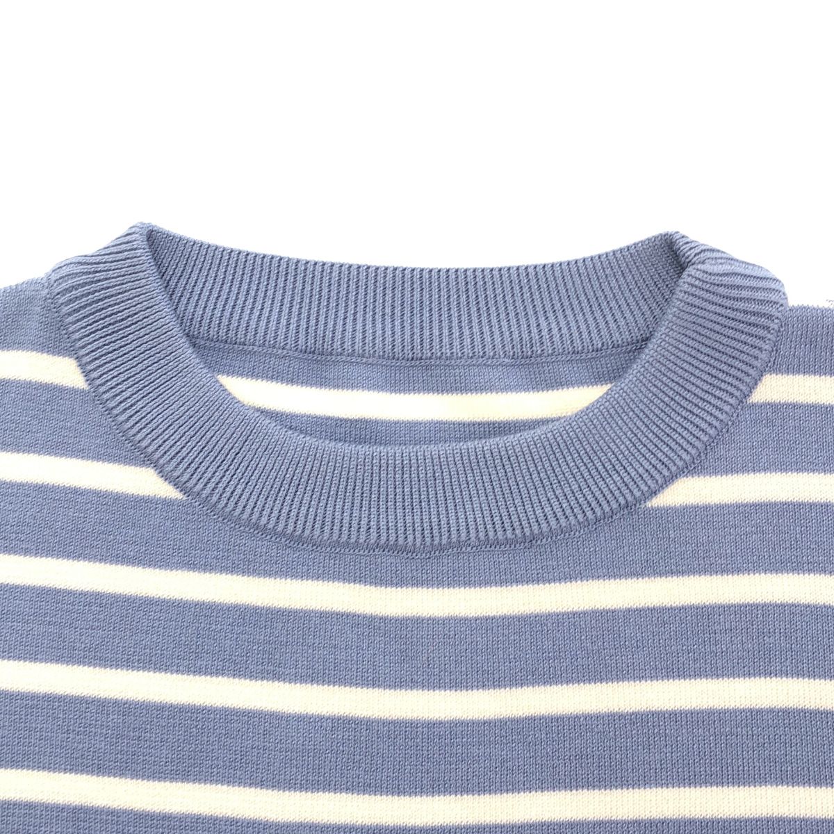 Dior 183 Light Blue White Logo Short Sleeve Knit XS Sweater — view 6