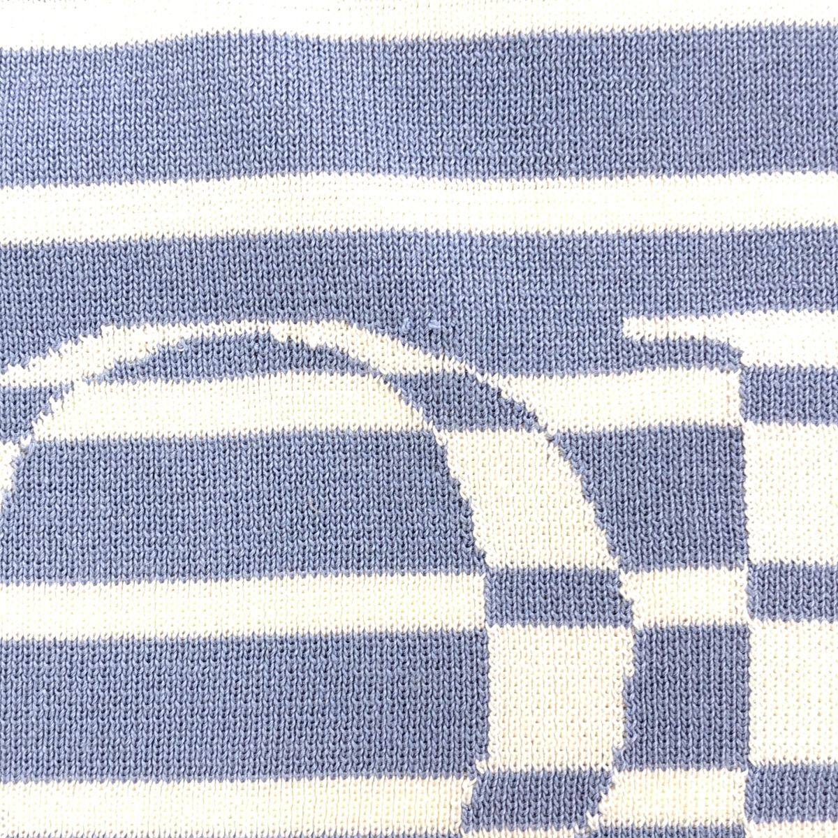 Dior 183 Light Blue White Logo Short Sleeve Knit XS Sweater — view 7
