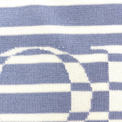 Dior 183 Light Blue White Logo Short Sleeve Knit XS Sweater — view 7