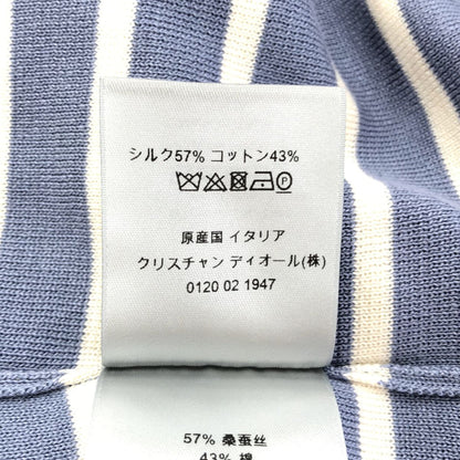 Dior 183 Light Blue White Logo Short Sleeve Knit XS Sweater — view 3