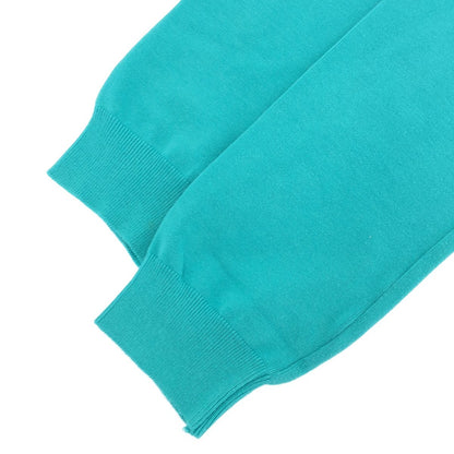 Gucci Blue Crest Logo Cotton Knit Car Diggan Sweater — view 5