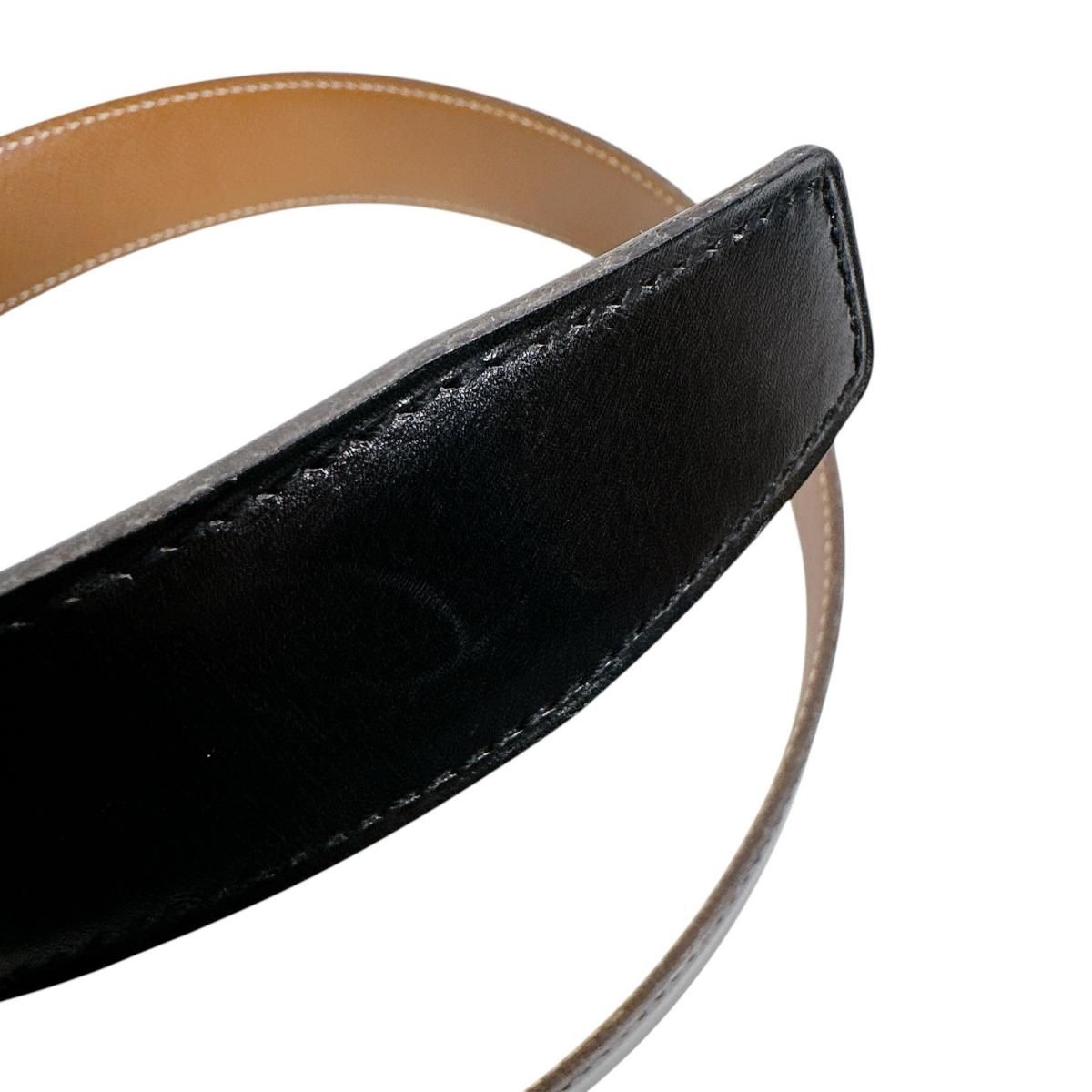 Hermes Constance Riba Belt Black Brown — view 4