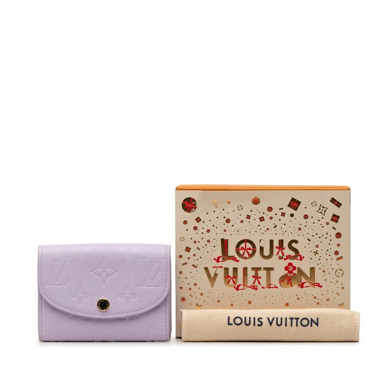 Louis Vuitton Monogram Empreinte Porte-Monnaie Rosari Bifold Wallet Lilac — view 7