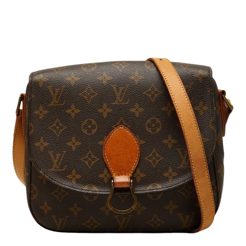 Louis Vuitton Monogram Saint Cloud GM Crossbody Shoulder Bag Brown Leather