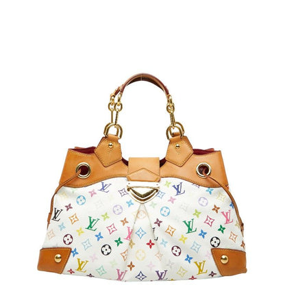 Louis Vuitton Monogram Multicolor Ursula Handbag Blanc White Leather