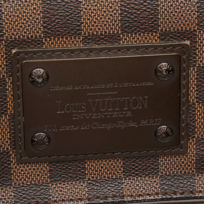 Louis Vuitton Damier Brooklyn MM Messenger Bag Crossbody Brown Leather — view 5