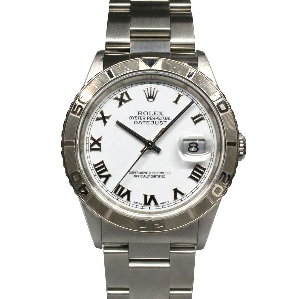 Rolex Datejust Thunderbird Number White Roman WG SS Automatic Watch